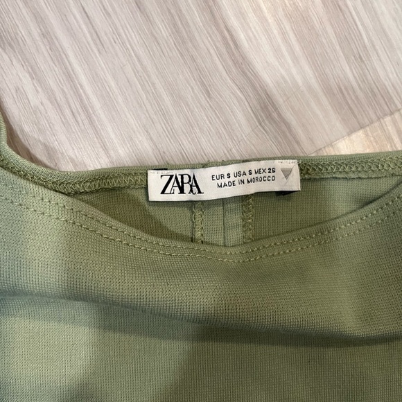 Zara‎ NWOT Sage Green Midi Dress - Picture 4 of 6
